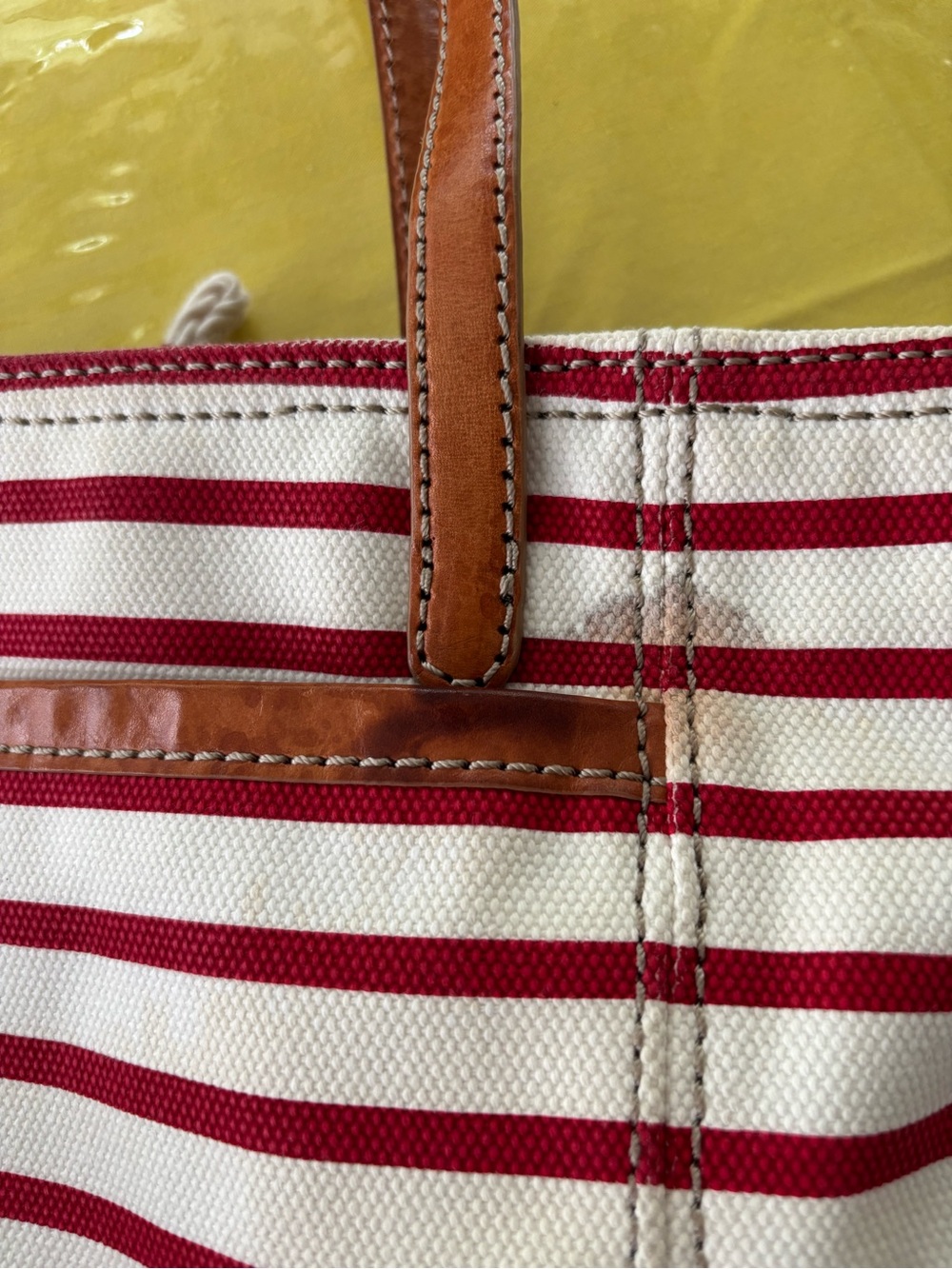 Brighton Nautical Tote with Red Anchor Charm and Red Wallet - Picture 7 of 11